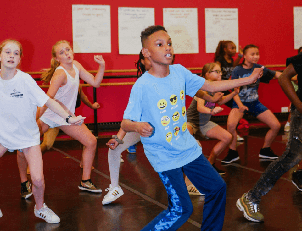 Child dancing hip hop at New Ballet Ensemble & School